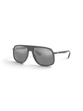 Ray-Ban RB4308M Scuderia Ferrari Matte Grey Mirror Sunglasses RB4308M F6266G 57
